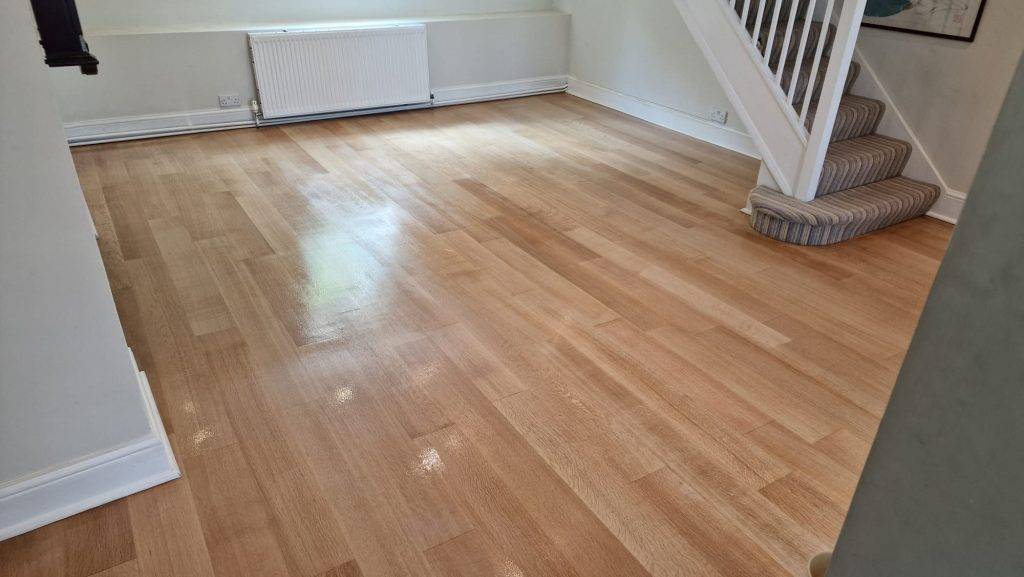 Completed Hardwood Oak Floor Restoration Newton St Cyres, Exeter